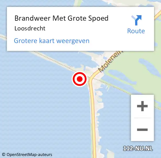 Locatie op kaart van de 112 melding: Brandweer Met Grote Spoed Naar Loosdrecht op 27 augustus 2022 15:56