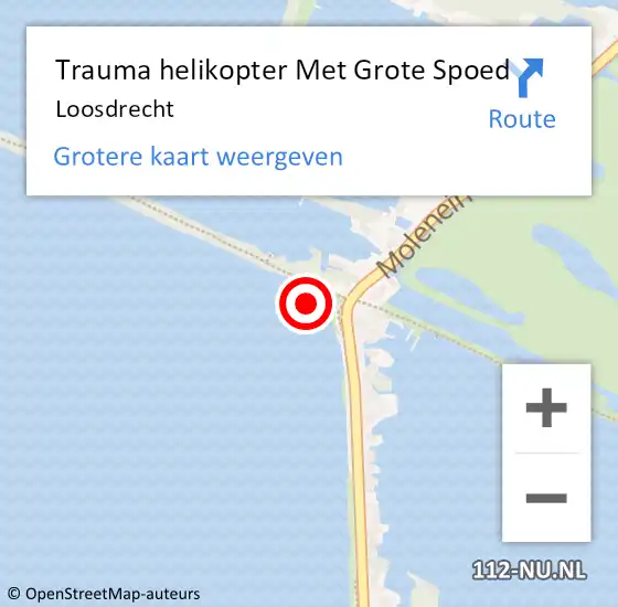 Locatie op kaart van de 112 melding: Trauma helikopter Met Grote Spoed Naar Loosdrecht op 27 augustus 2022 15:59