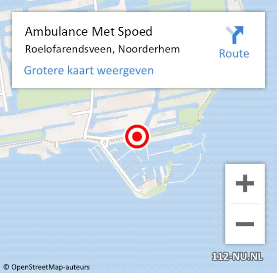 Locatie op kaart van de 112 melding: Ambulance Met Spoed Naar Roelofarendsveen, Noorderhem op 27 augustus 2022 19:59