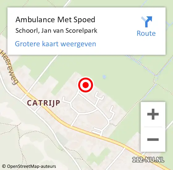 Locatie op kaart van de 112 melding: Ambulance Met Spoed Naar Schoorl, Jan van Scorelpark op 27 augustus 2022 22:46