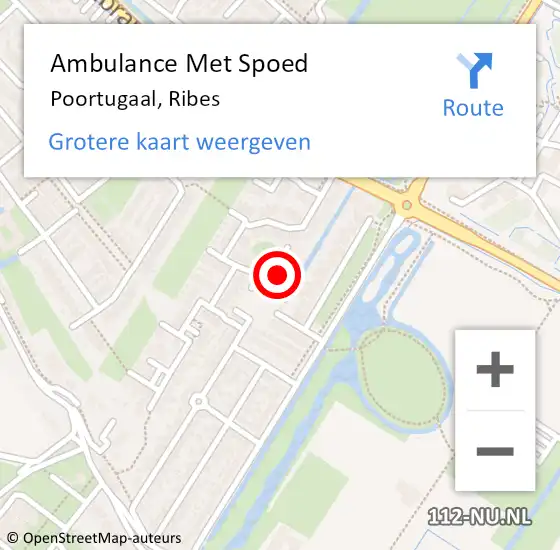 Locatie op kaart van de 112 melding: Ambulance Met Spoed Naar Poortugaal, Ribes op 28 augustus 2022 05:50