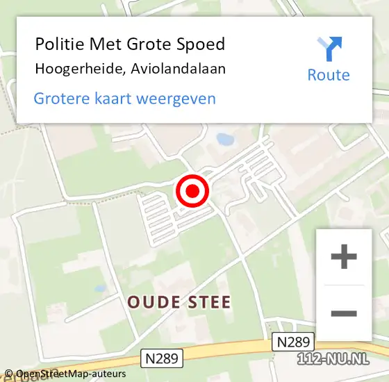 Locatie op kaart van de 112 melding: Politie Met Grote Spoed Naar Hoogerheide, Aviolandalaan op 29 augustus 2022 00:19