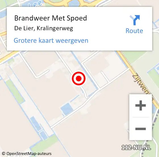 Locatie op kaart van de 112 melding: Brandweer Met Spoed Naar De Lier, Kralingerweg op 29 augustus 2022 06:53