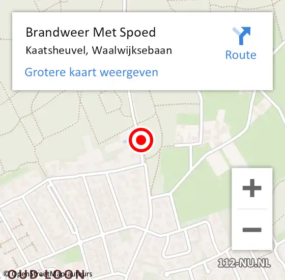 Locatie op kaart van de 112 melding: Brandweer Met Spoed Naar Kaatsheuvel, Waalwijksebaan op 29 augustus 2022 08:17