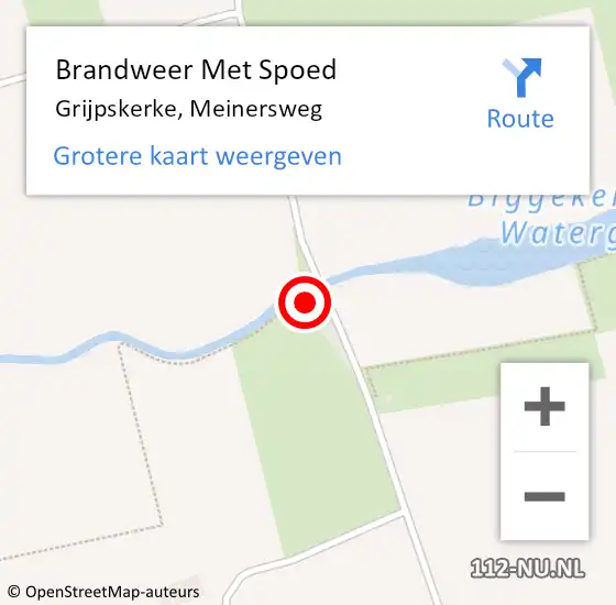 Locatie op kaart van de 112 melding: Brandweer Met Spoed Naar Koudekerke, Meinersweg op 29 augustus 2022 12:50