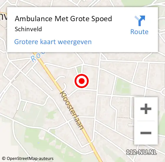 Locatie op kaart van de 112 melding: Ambulance Met Grote Spoed Naar Schinveld op 28 juli 2014 04:46