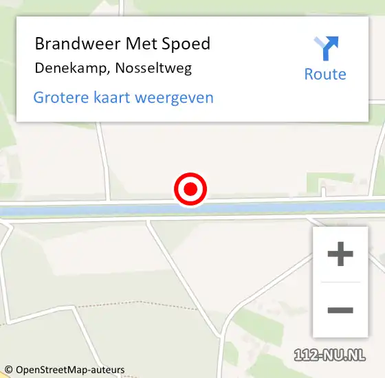 Locatie op kaart van de 112 melding: Brandweer Met Spoed Naar Denekamp, Nosseltweg op 29 augustus 2022 14:34