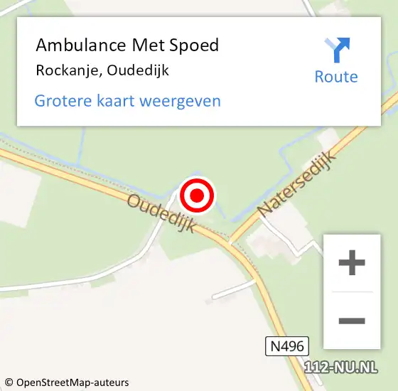 Locatie op kaart van de 112 melding: Ambulance Met Spoed Naar Rockanje, Oudedijk op 29 augustus 2022 16:26