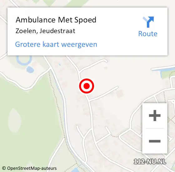 Locatie op kaart van de 112 melding: Ambulance Met Spoed Naar Zoelen, Jeudestraat op 29 augustus 2022 17:15