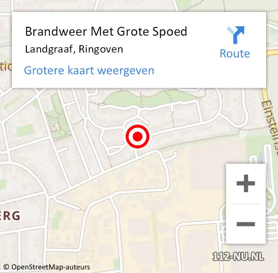 Locatie op kaart van de 112 melding: Brandweer Met Grote Spoed Naar Landgraaf, Ringoven op 29 augustus 2022 17:42