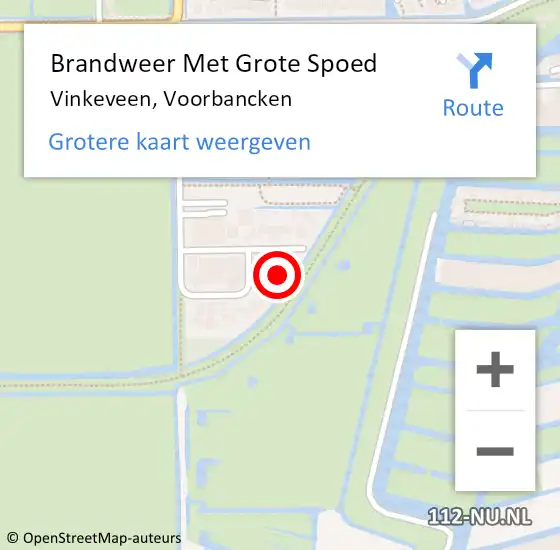 Locatie op kaart van de 112 melding: Brandweer Met Grote Spoed Naar Vinkeveen, Voorbancken op 29 augustus 2022 18:59