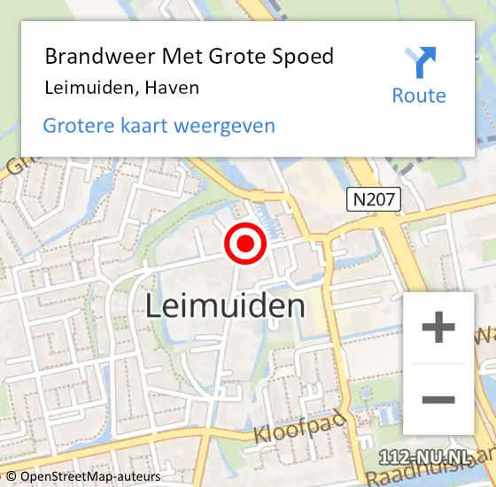 Locatie op kaart van de 112 melding: Brandweer Met Grote Spoed Naar Leimuiden, Haven op 29 augustus 2022 20:41