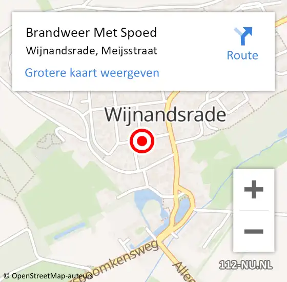 Locatie op kaart van de 112 melding: Brandweer Met Spoed Naar Wijnandsrade, Meijsstraat op 30 augustus 2022 04:41