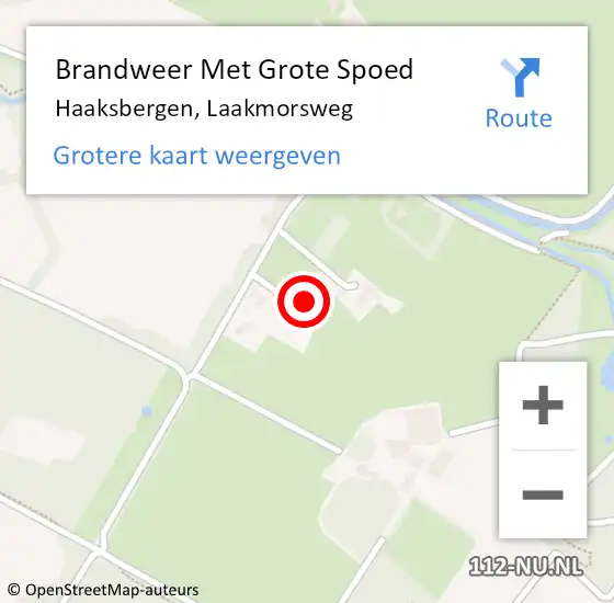 Locatie op kaart van de 112 melding: Brandweer Met Grote Spoed Naar Haaksbergen, Laakmorsweg op 30 augustus 2022 09:15