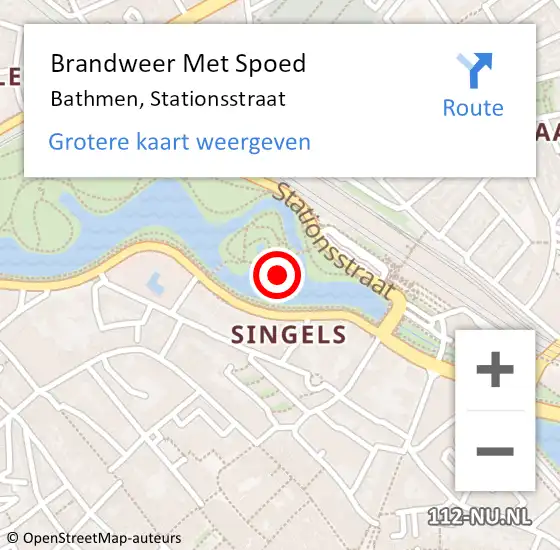 Locatie op kaart van de 112 melding: Brandweer Met Spoed Naar Bathmen, Stationsstraat op 30 augustus 2022 22:39