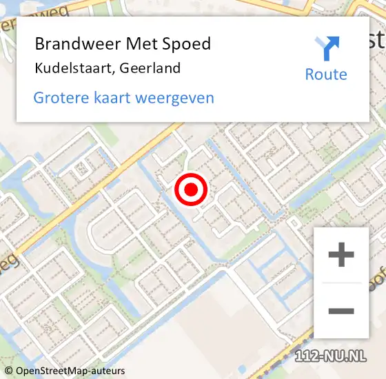 Locatie op kaart van de 112 melding: Brandweer Met Spoed Naar Kudelstaart, Geerland op 30 augustus 2022 23:49