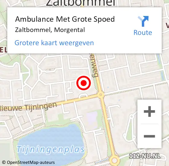 Locatie op kaart van de 112 melding: Ambulance Met Grote Spoed Naar Zaltbommel, Morgental op 31 augustus 2022 06:02