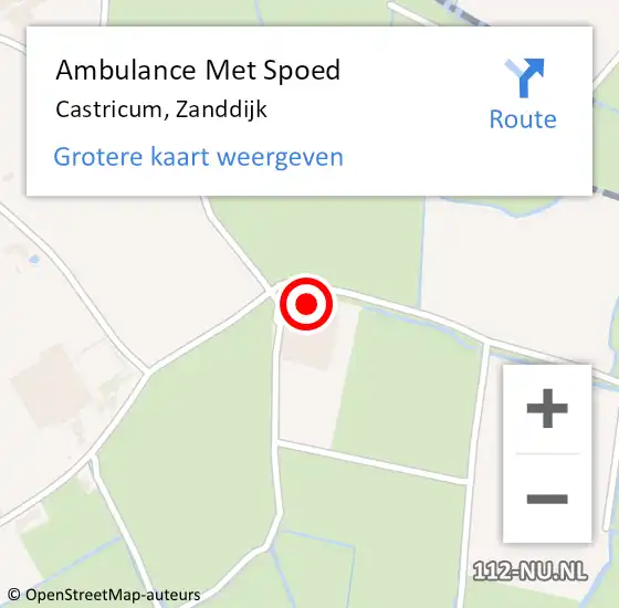 Locatie op kaart van de 112 melding: Ambulance Met Spoed Naar Castricum, Zanddijk op 31 augustus 2022 15:23