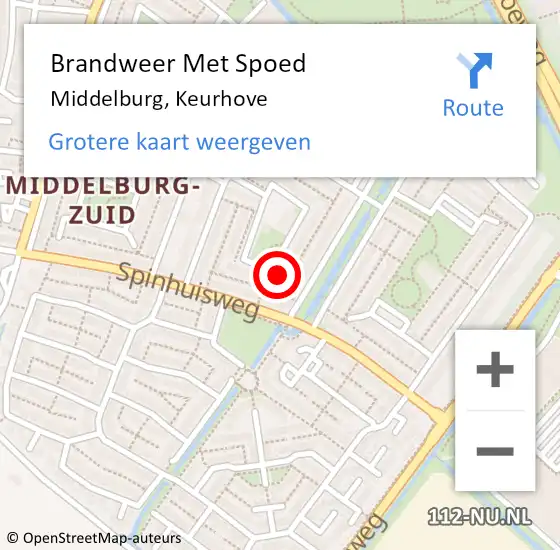 Locatie op kaart van de 112 melding: Brandweer Met Spoed Naar Middelburg, Keurhove op 31 augustus 2022 16:24