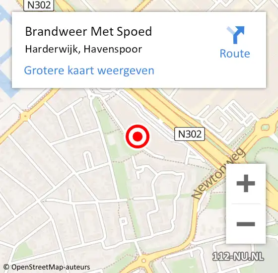 Locatie op kaart van de 112 melding: Brandweer Met Spoed Naar Harderwijk, Havenspoor op 31 augustus 2022 17:28