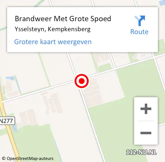 Locatie op kaart van de 112 melding: Brandweer Met Grote Spoed Naar Ysselsteyn, Kempkensberg op 31 augustus 2022 20:01