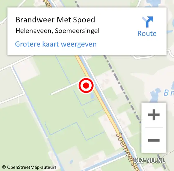 Locatie op kaart van de 112 melding: Brandweer Met Spoed Naar Helenaveen, Soemeersingel op 31 augustus 2022 21:38