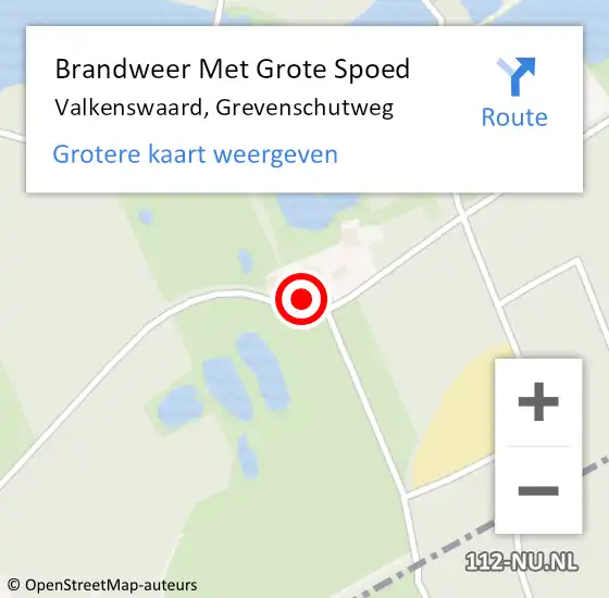 Locatie op kaart van de 112 melding: Brandweer Met Grote Spoed Naar Valkenswaard, Grevenschutweg op 1 september 2022 08:25