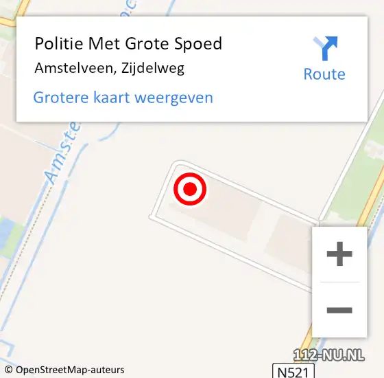 Locatie op kaart van de 112 melding: Politie Met Grote Spoed Naar Amstelveen, Zijdelweg op 1 september 2022 15:49