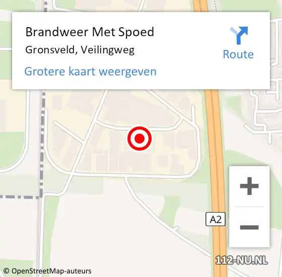 Locatie op kaart van de 112 melding: Brandweer Met Spoed Naar Gronsveld, Veilingweg op 1 september 2022 15:50