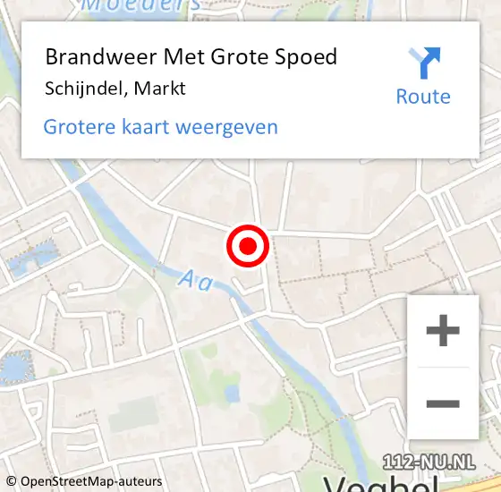 Locatie op kaart van de 112 melding: Brandweer Met Grote Spoed Naar Schijndel, Markt op 1 september 2022 19:36