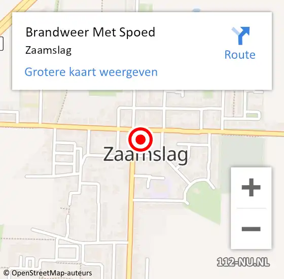 Locatie op kaart van de 112 melding: Brandweer Met Spoed Naar Zaamslag op 2 september 2022 06:50