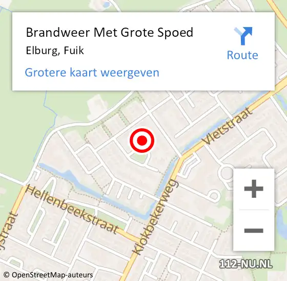 Locatie op kaart van de 112 melding: Brandweer Met Grote Spoed Naar Elburg, Fuik op 2 september 2022 11:12