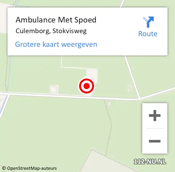 Locatie op kaart van de 112 melding: Ambulance Met Spoed Naar Culemborg, Stokvisweg op 2 september 2022 12:22