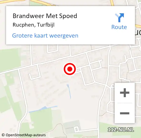 Locatie op kaart van de 112 melding: Brandweer Met Spoed Naar Rucphen, Turfbijl op 2 september 2022 12:43