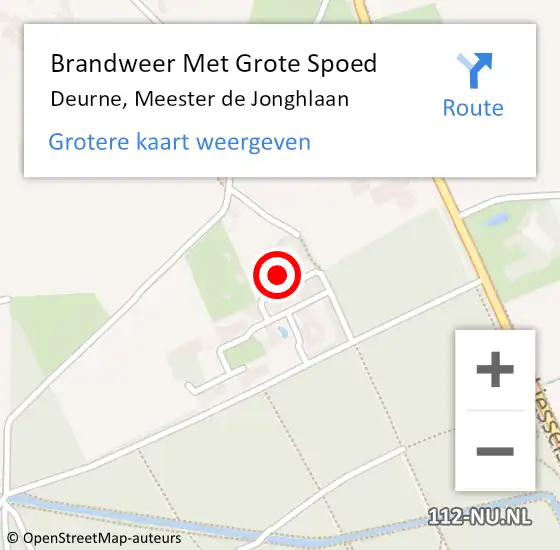 Locatie op kaart van de 112 melding: Brandweer Met Grote Spoed Naar Deurne, Meester de Jonghlaan op 2 september 2022 12:50