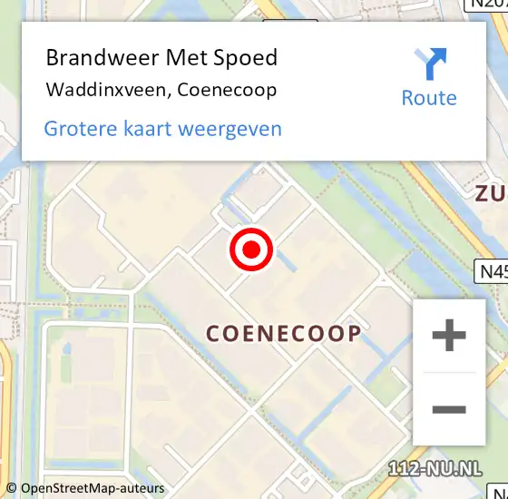 Locatie op kaart van de 112 melding: Brandweer Met Spoed Naar Waddinxveen, Coenecoop op 28 juli 2014 11:41