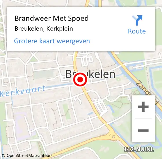 Locatie op kaart van de 112 melding: Brandweer Met Spoed Naar Breukelen, Kerkplein op 28 juli 2014 11:41