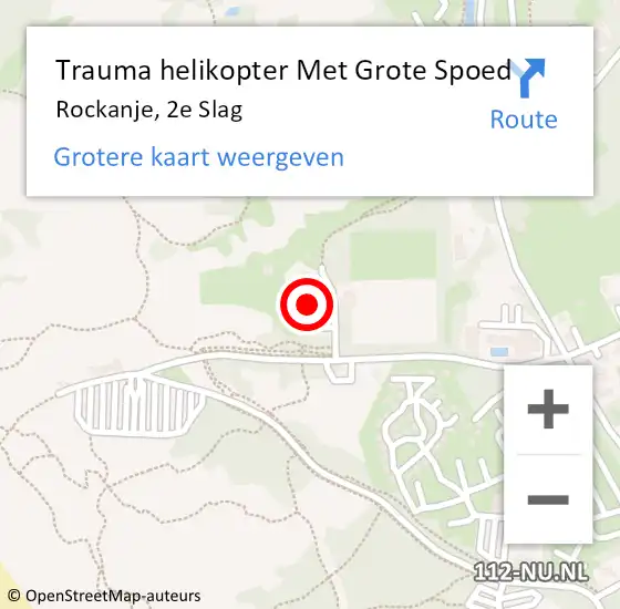 Locatie op kaart van de 112 melding: Trauma helikopter Met Grote Spoed Naar Rockanje, 2e Slag op 2 september 2022 15:35
