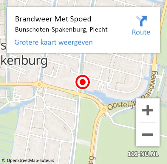 Locatie op kaart van de 112 melding: Brandweer Met Spoed Naar Bunschoten-Spakenburg, Plecht op 2 september 2022 16:41