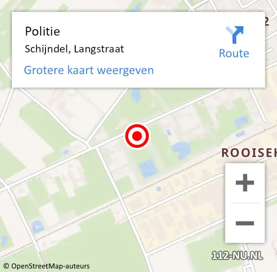 Locatie op kaart van de 112 melding: Politie Schijndel, Langstraat op 2 september 2022 16:56