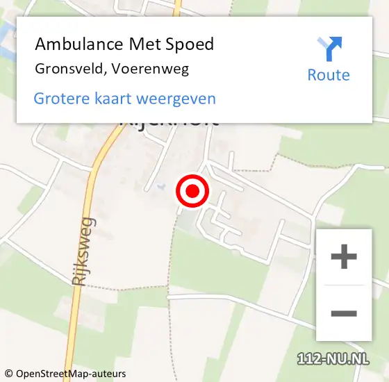 Locatie op kaart van de 112 melding: Ambulance Met Spoed Naar Gronsveld, Voerenweg op 28 juli 2014 11:53