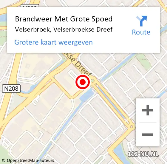 Locatie op kaart van de 112 melding: Brandweer Met Grote Spoed Naar Velserbroek, Velserbroekse Dreef op 2 september 2022 17:52