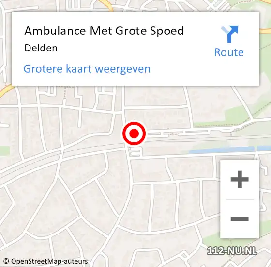 Locatie op kaart van de 112 melding: Ambulance Met Grote Spoed Naar Delden op 2 september 2022 18:09