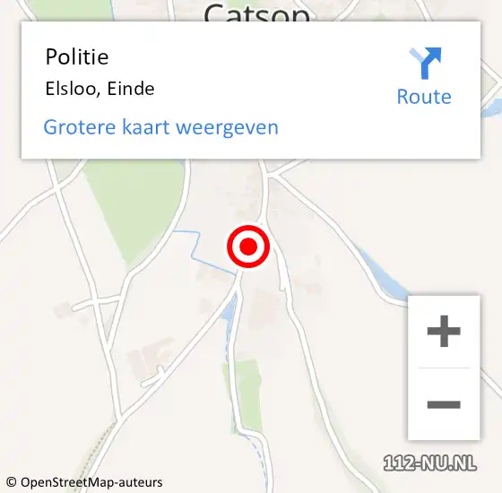 Locatie op kaart van de 112 melding: Politie Elsloo, Einde op 28 juli 2014 12:02