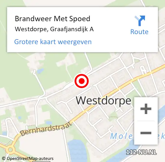 Locatie op kaart van de 112 melding: Brandweer Met Spoed Naar Westdorpe, Graafjansdijk A op 2 september 2022 20:17