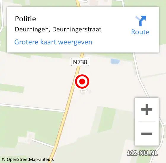 Locatie op kaart van de 112 melding: Politie Deurningen, Deurningerstraat op 3 september 2022 02:43