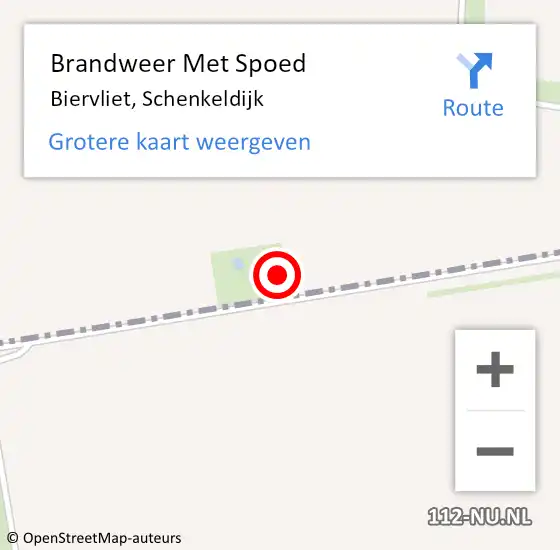 Locatie op kaart van de 112 melding: Brandweer Met Spoed Naar Biervliet, Schenkeldijk op 3 september 2022 03:05