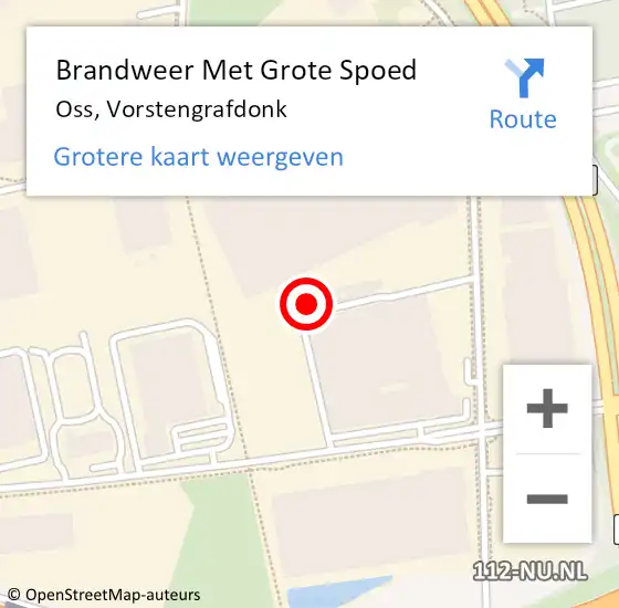 Locatie op kaart van de 112 melding: Brandweer Met Grote Spoed Naar Oss, Vorstengrafdonk op 3 september 2022 03:59