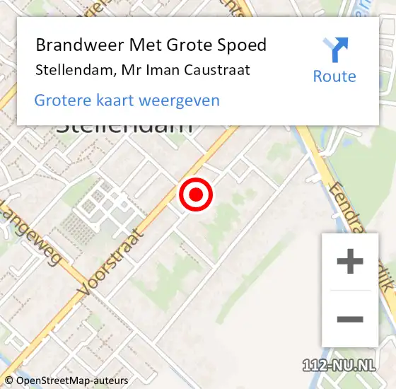 Locatie op kaart van de 112 melding: Brandweer Met Grote Spoed Naar Stellendam, Mr Iman Caustraat op 3 september 2022 06:57