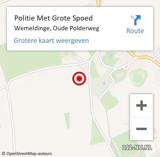 Locatie op kaart van de 112 melding: Politie Met Grote Spoed Naar Wemeldinge, Oude Polderweg op 3 september 2022 13:26